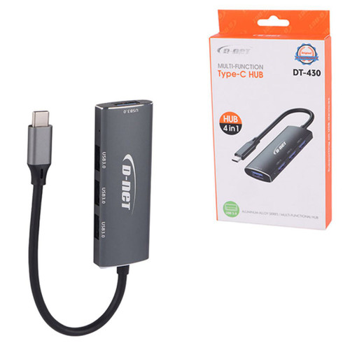 هاب ت 4 پورت Usb03 DNET Type c