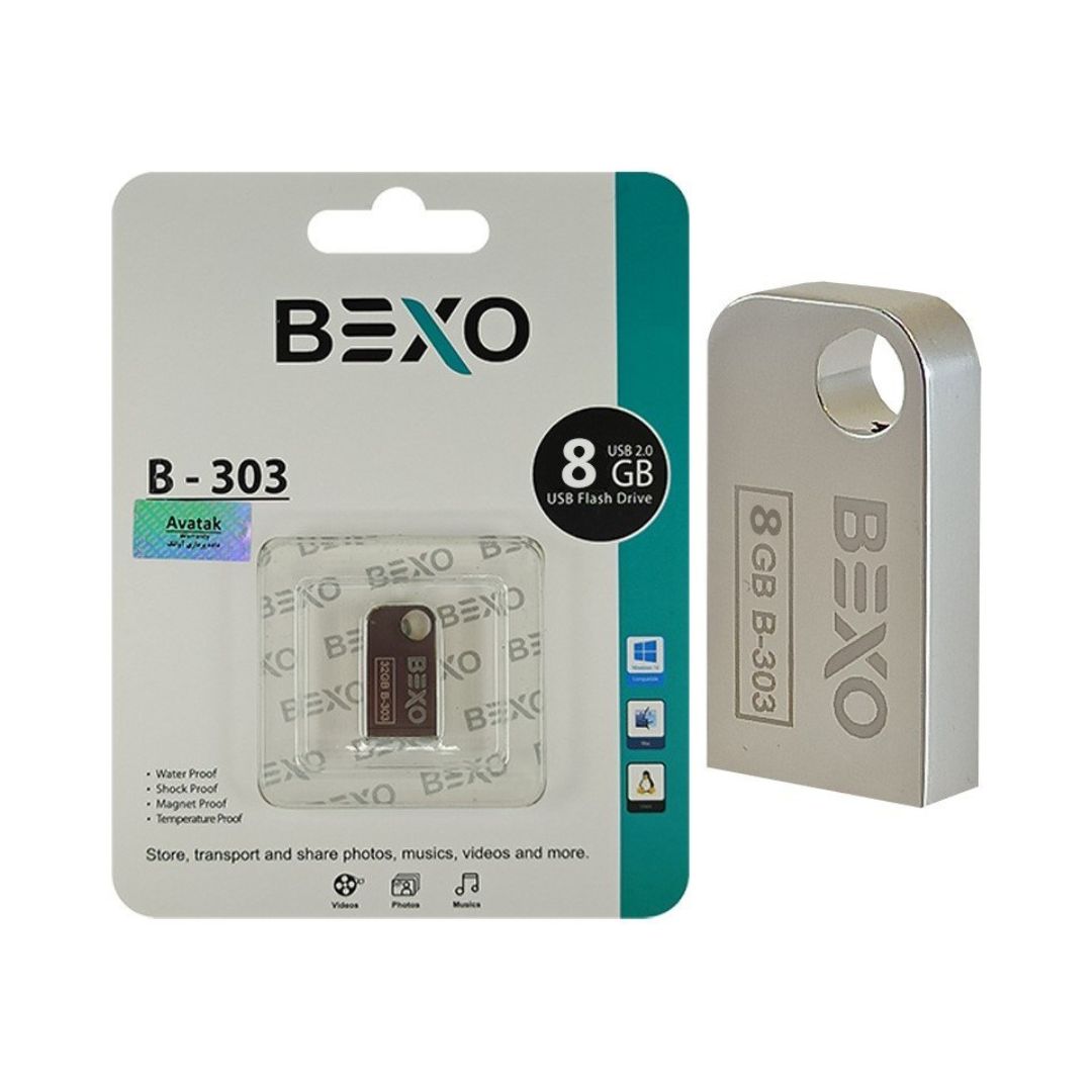 فلش 8 گیگ USB02 Bexo گارانتی مادام تسویه دار