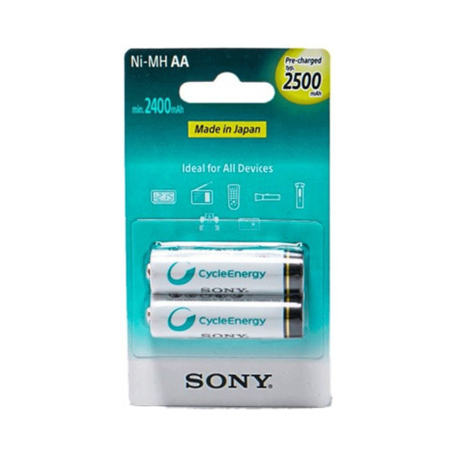 باطری قلمی شارژی 2500mAh سونی اصلی بسته دو عددی