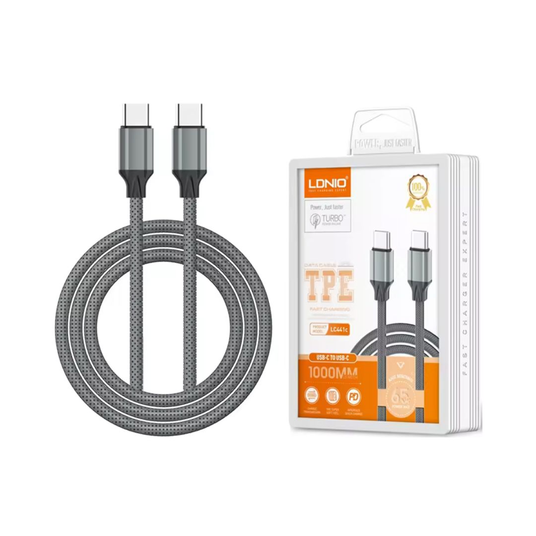 کابل دوسر تایپ سی فست کنفی 1 متری LDNIO LC441