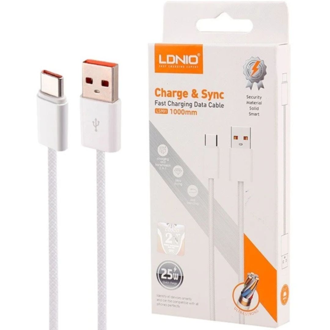 کابل تایپ سی فست کنفی 1 متری LDNIO LC901