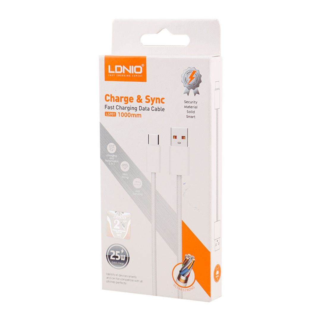 کابل تایپ سی فست کنفی 2 متری LDNIO Lc902