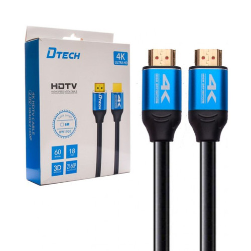 کابل HDMI 4K DTECH سرفلزی ورژن دو 10 متری