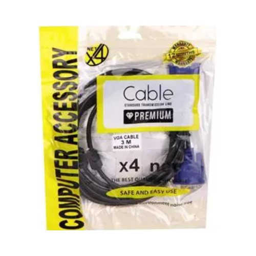 کابل مانیتور VGA X4Tech طول 3 متر