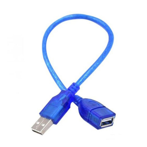 کابل افزایش USB طول 30 سانتی ابی شیلدار