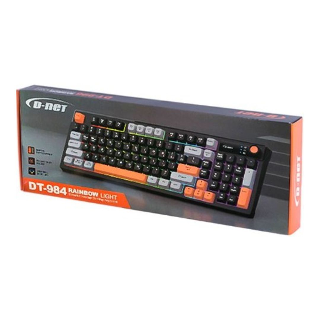 کیبورد سیم دار Dt 984 RGB مکانیکال دی نت