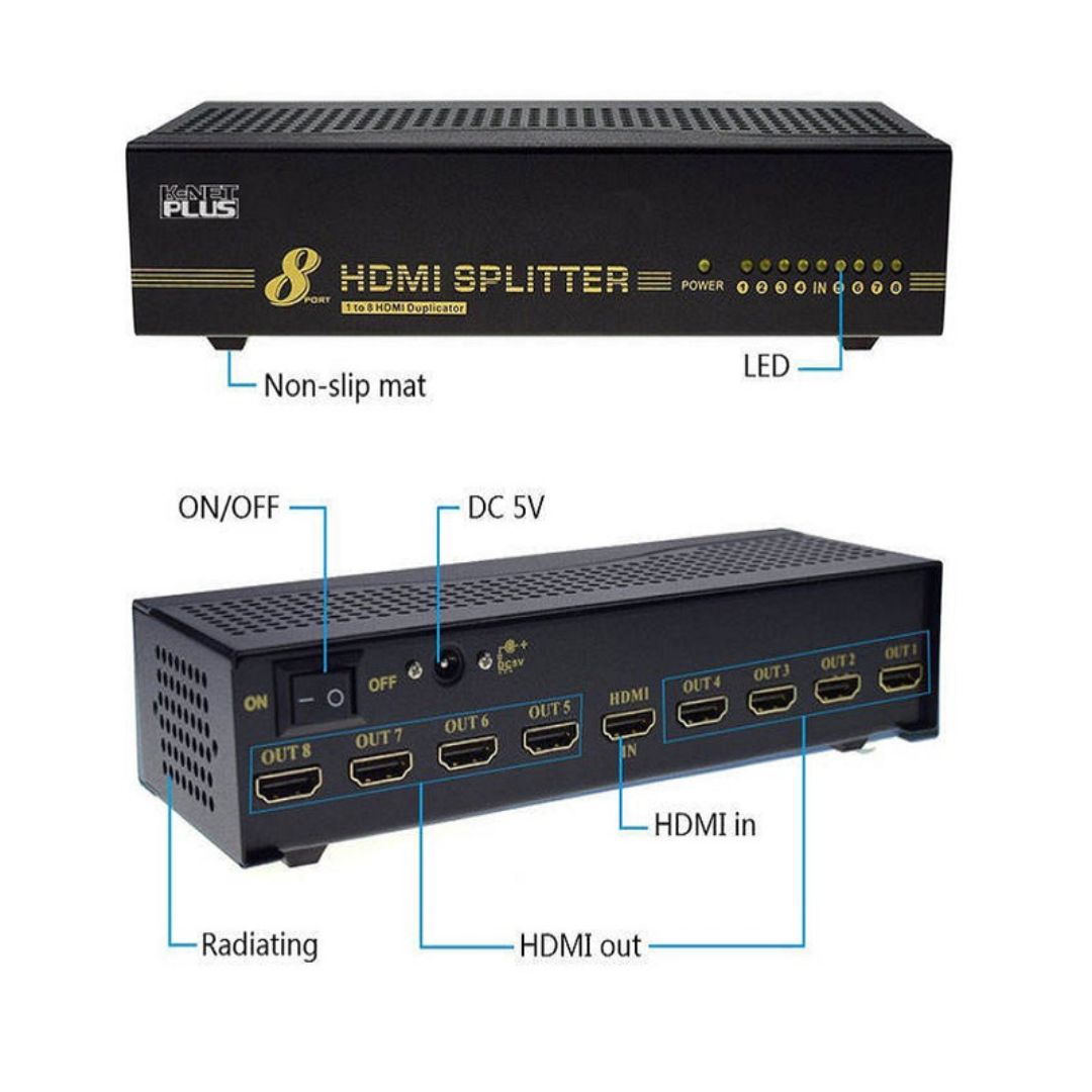 HDMI SPLITTER 8 PORT KNET V2